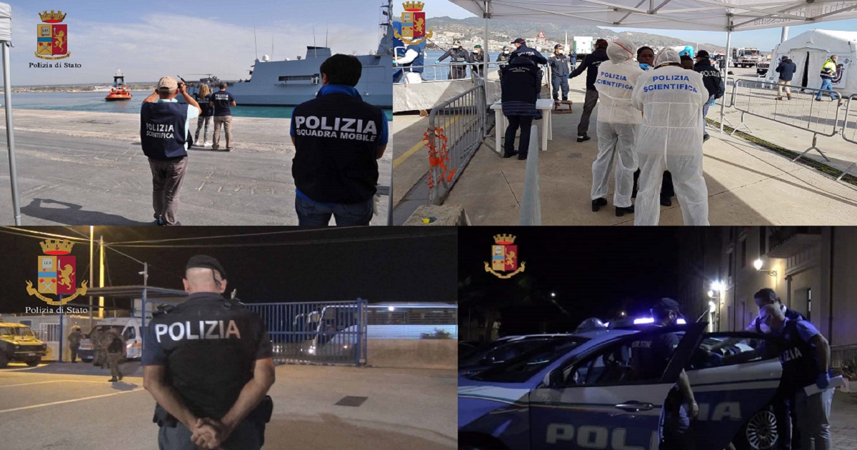 dopo indagini presso l’Hot Spot di Lampedusa ha eseguito due distinti provvedimenti di arresto in carcere degli scafisti