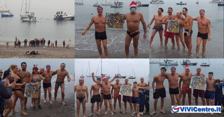 Tuffo di Capodanno nelle acque di Castellammare di Stabia