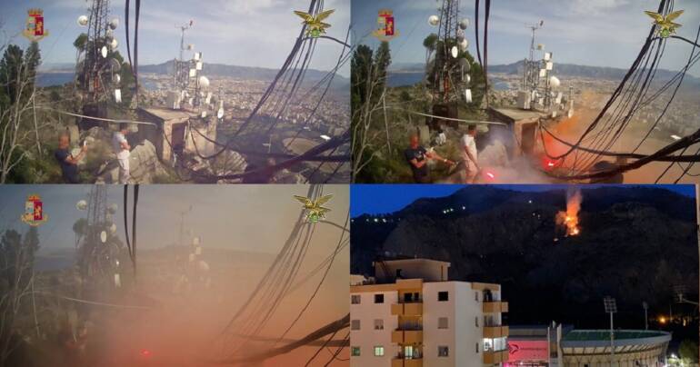 Causarono l’incendio di Montepellegrino: per 13 ultras del Palermo concluse le indagini