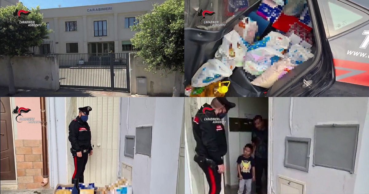 I CC di Licata (AG) apprendendo che una famiglia era in uno stato di indigenza