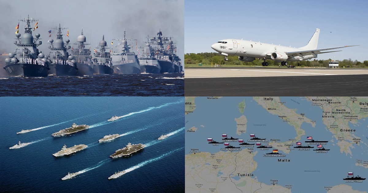 La flotta russa del Baltico è partita 16 giorni addietro e dopo avere varcato Gibilterra sta attraversando il Mediterraneo
