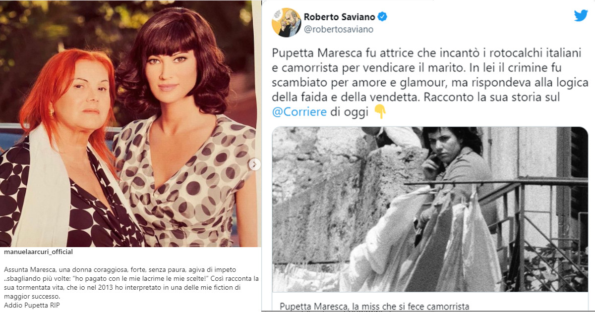Manuela Arcuri omaggia Pupetta Maresca su Instagram