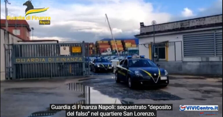 Gdf Napoli: sequestrato “deposito del falso” nel quartiere San Lorenzo
