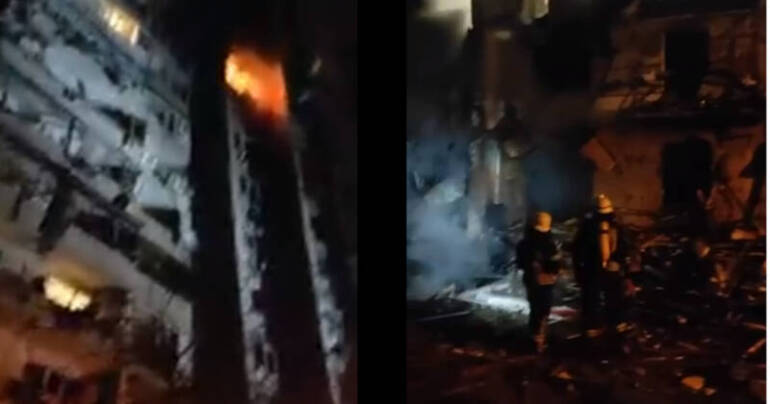 I razzi russi colpiscono Kiev anche in zone abitate da civili