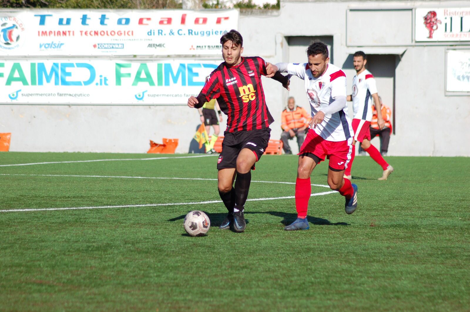 Virgilio in azione durante la partita tra Sorrento e FC Francavilla