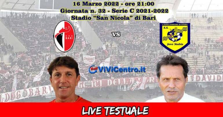 Bari-Juve Stabia – Rileggi LIVE 1-0 (47° Antenucci)