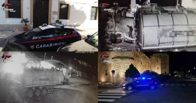 Incendio delle motrici stradali per semirimorchio della ditta concorrente: 4 arresti in carcere