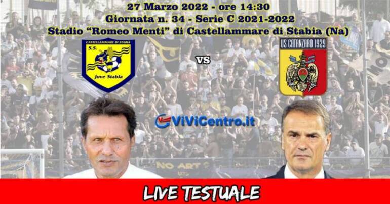 Juve Stabia-Catanzaro – Rileggi LIVE 1-1 (11° Tonucci, 54° Biasci)
