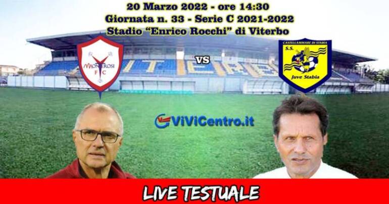 Monterosi Tuscia-Juve Stabia – Rileggi LIVE 3-0 (13°, 33° e 64° Costantino)
