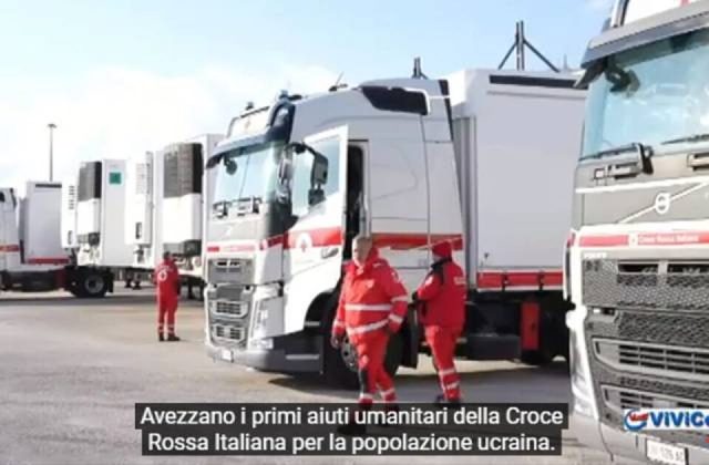 Partiti stamattina, da Avezzano, i  primi aiuti Croce Rossa all’ Ucraina VIDEO