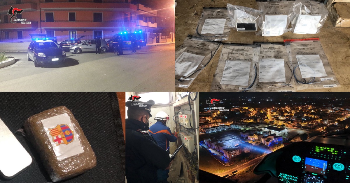 I CC di Noto (SR) con colleghi di Augusta, Siracusa, Palermo e Catania, hanno perquisito delle palazzine