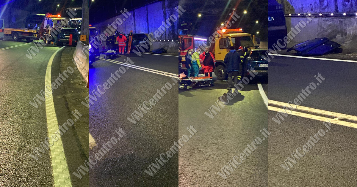 Schianto in galleria a Varano coinvolti due veicoli