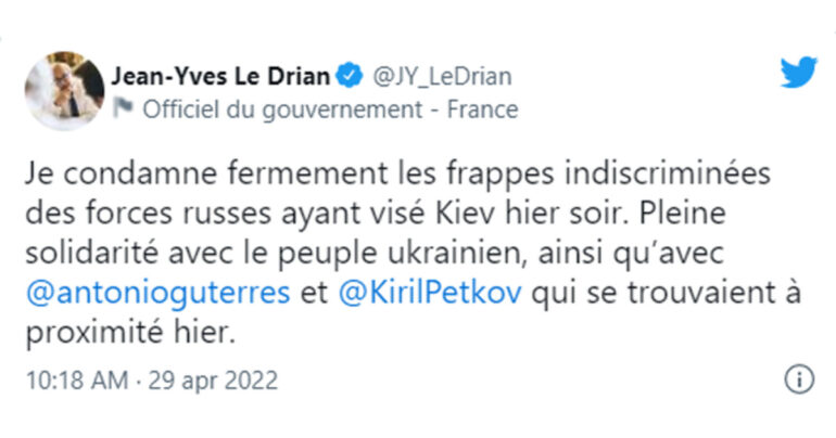 La Russia conferma l’attacco a Kiev con armi “ad alta precisione”