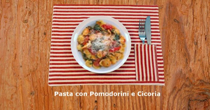 Pasta con Pomodorini e Cicoria