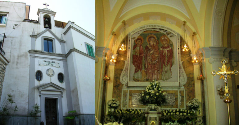 Santuario Madonna della Libera di Castellammare, tori e capre nel convento