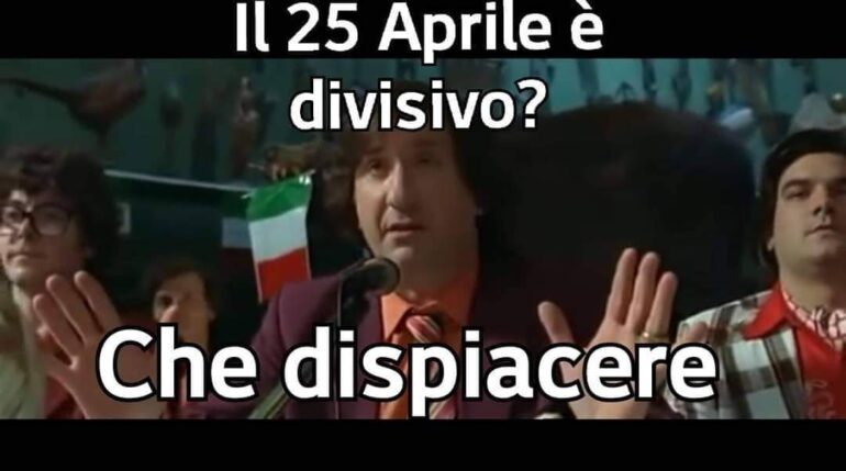 Il 25 aprile è divisivo: che dispiacere