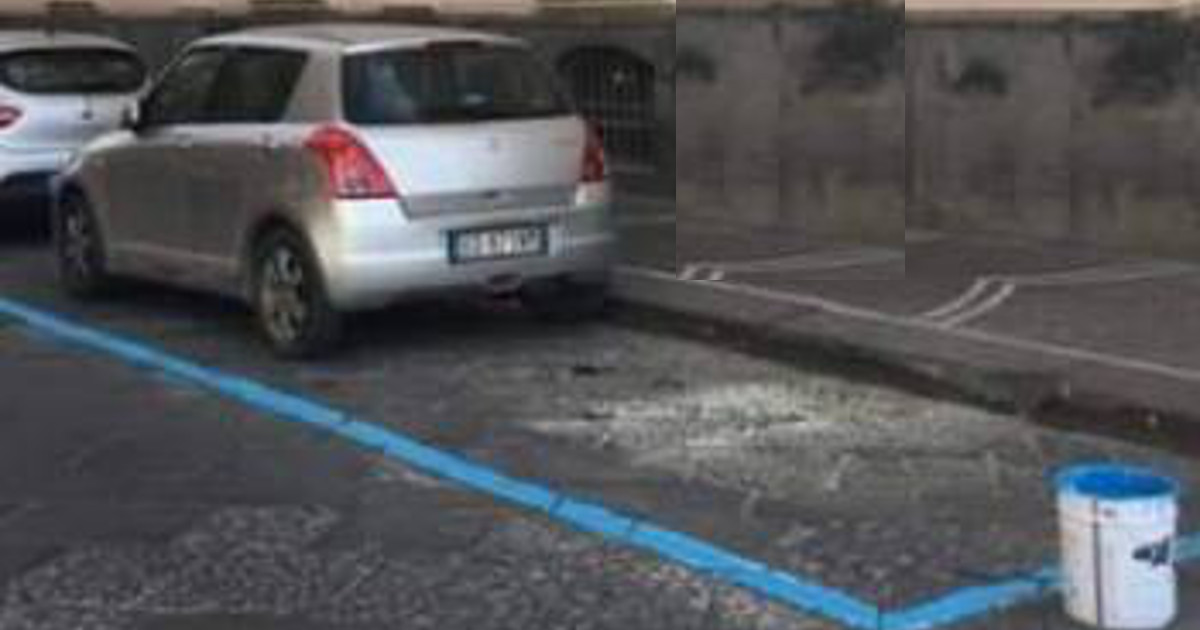 strisce blu a castellammare (foto-free-facebook)