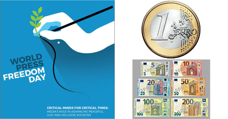 ACCADDE OGGI 3 Maggio ‘91, ‘93 e 2002: date storiche per la Stampa e l’Euro