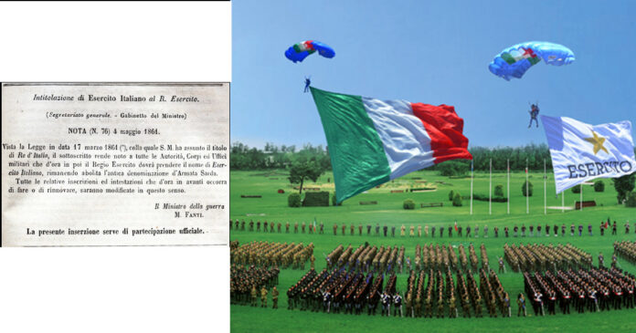Accadde oggi 4 maggio, Anniversario istituzione Esercito Italiano