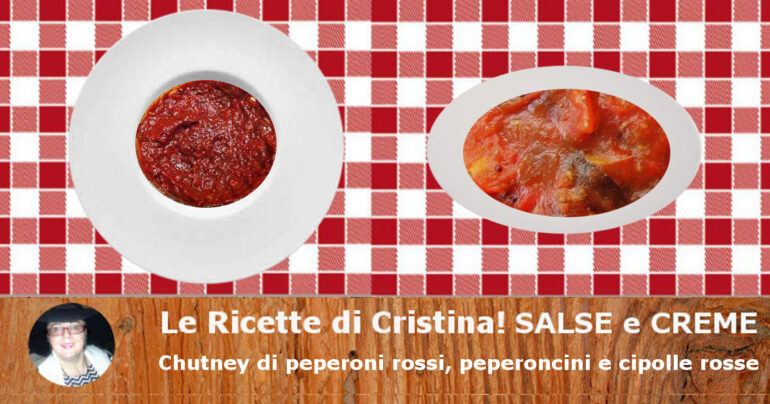 Chutney di peperoni rossi, peperoncini e cipolle rosse