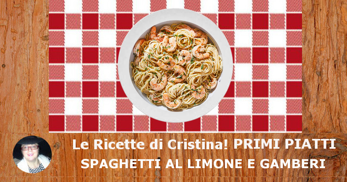 Spaghetti al limone con gamberi