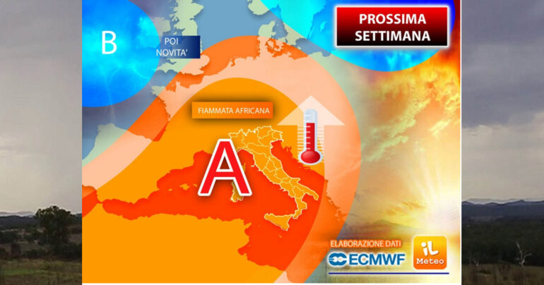Weekend con il caldo africano di Hannibal, ma anche temporali