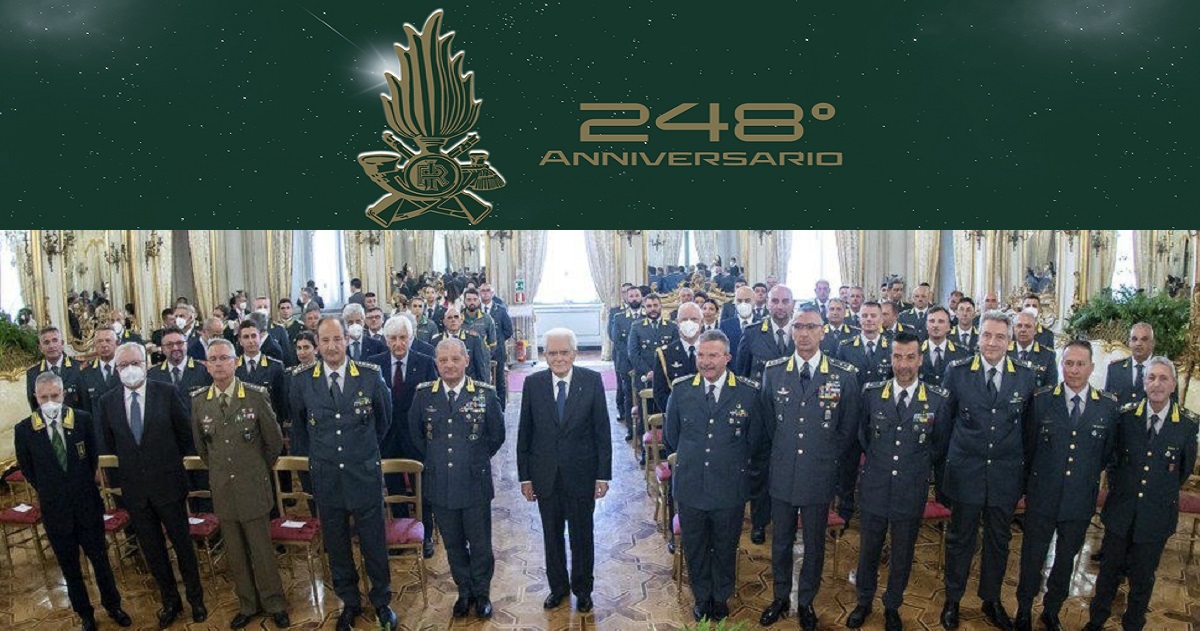 248° anniversario della fondazione della Guardia di Finanza