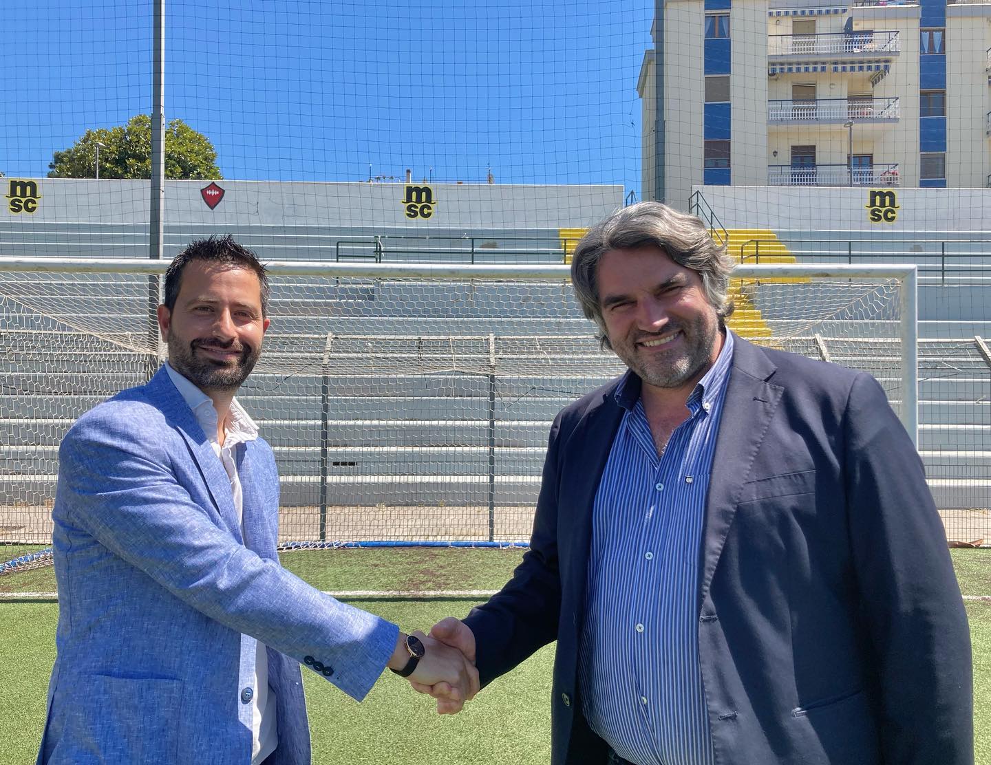 Alessandro Amarante, nuovo DS del Sorrento, insieme al presidente Cappiello