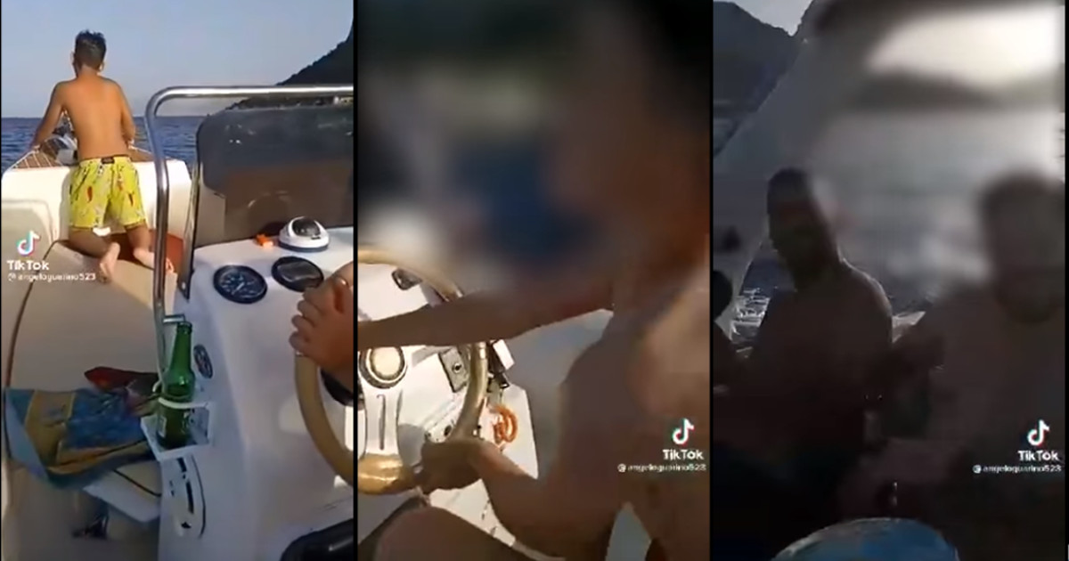 un altro bambino guida motoscafo _ video pubblicato sui social.