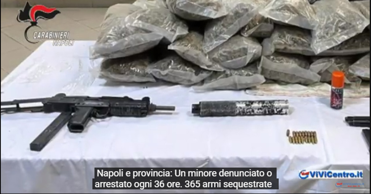 1 minore denunciato o arrestato ogni 36 ore a Napoli e provincia