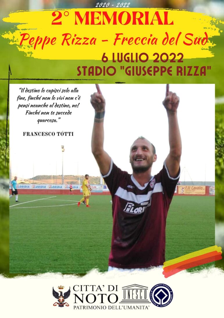 Memorial Rizza, il 6 luglio a Noto a due anni esatti dalla sua prematura scomparsa