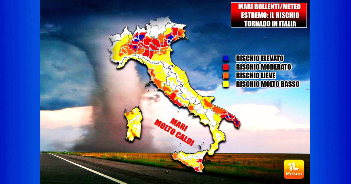 Meteo avviso Tornado in arrivo anche in Italia