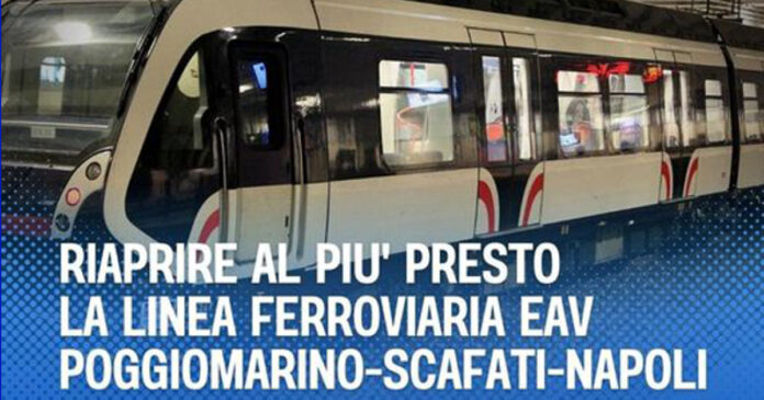 Circumvesuviana: Riaprire al più presto la tratta Napoli-Scafati-Poggiomarino (foto da FB Mario Casillo PD)