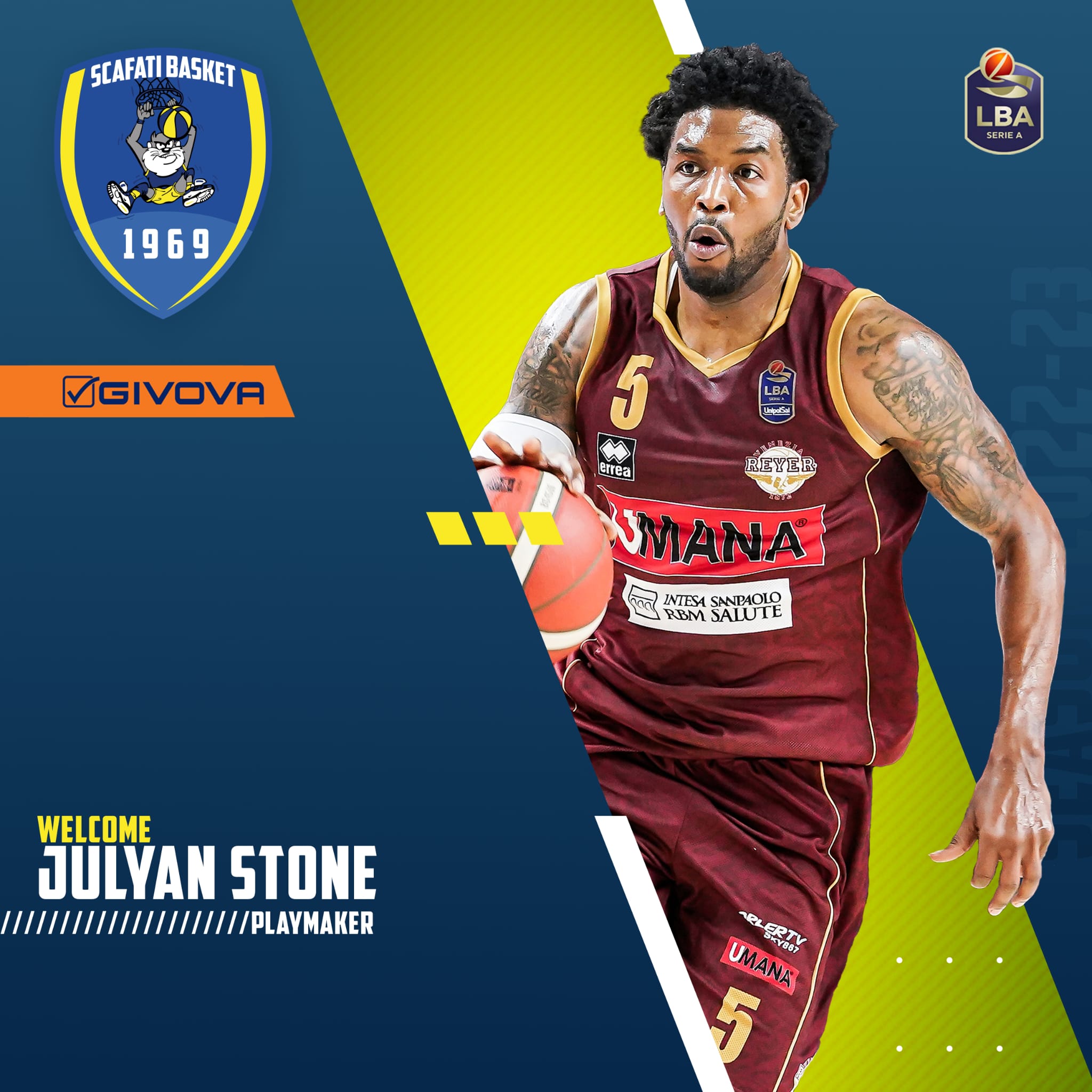 Julyan Stone nuovo acquisto Givova Scafati 2022/23