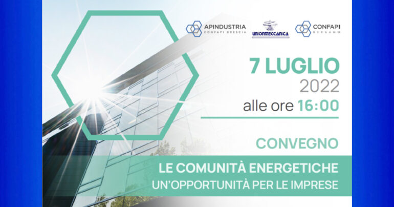 Convegno Apindustria Confapi Brescia sulle comunità energetiche