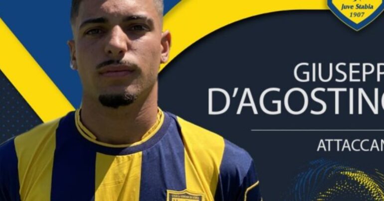 Juve Stabia, ufficiale l’arrivo dell’attaccante Giuseppe D’Agostino in prestito dal Napoli