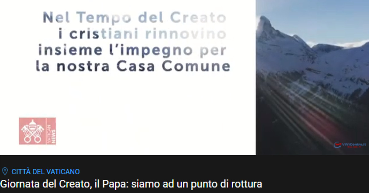 Giornata internazionale per la custodia del creato, 1 Settembre