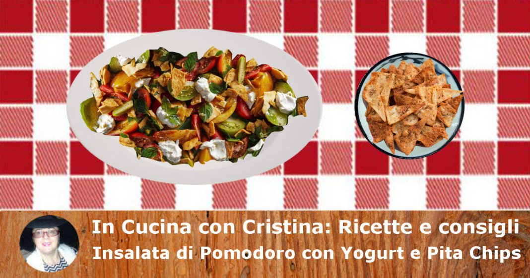 Insalata di Pomodoro con Yogurt e Pita Chips Insalata di Pomodoro con Yogurt e Pita Chips