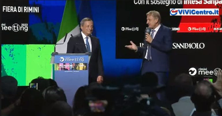 Intervento del Presidente Draghi al “Meeting per l’amicizia tra i popoli” VIDEO