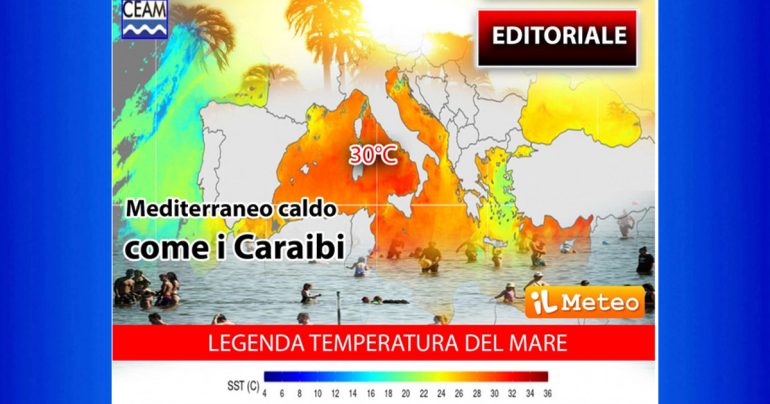 Italia africana, il Mar Mediterraneo è caldo come i Caraibi