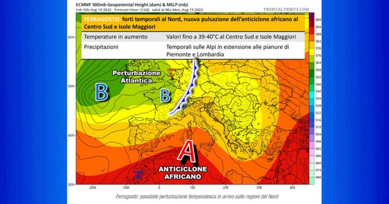 METEO NAZIONALE: prossimi giorni temporali localmente forti