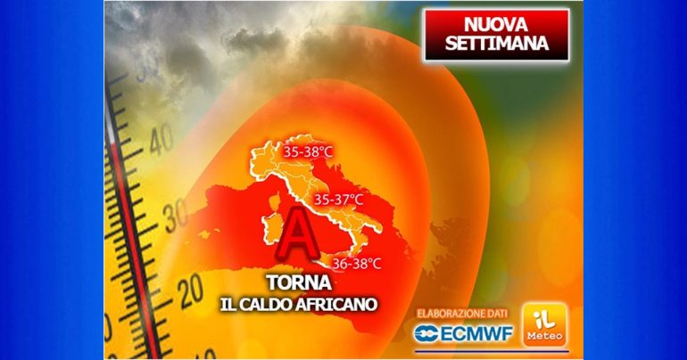 Meteo Nazionale: Settimana, arriva un’intensa fiammata di Caldo africano