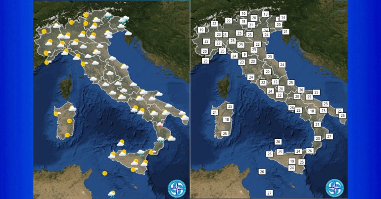 METEO NAZIONALE 12 Agosto – Fine settimana in compagnia di qualche temporale