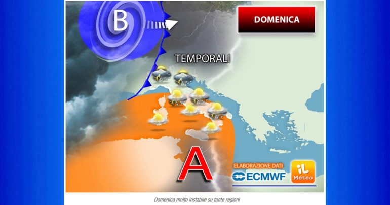 Meteo Nazionale, Domenica 28 Agosto con tanti Temporali e Grandine