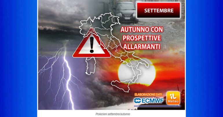 Note Meteo Nazionale 29 Agosto: Settembre, pagheremo un prezzo altissimo!