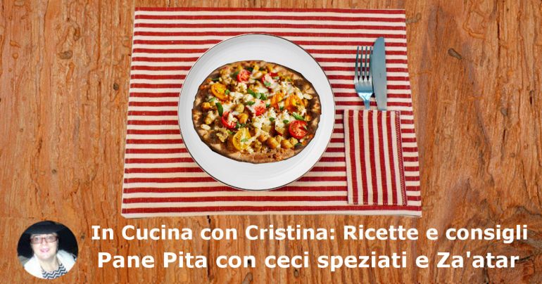 Pane Pita con ceci speziati e Za’atar