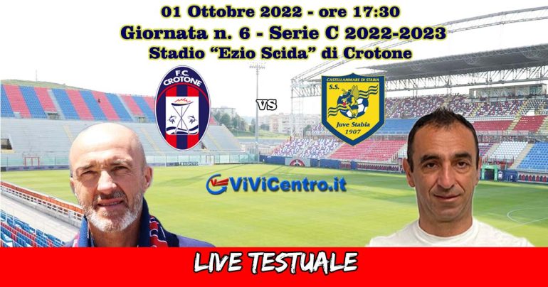 Crotone-Juve Stabia, Rileggi LIVE 1-0 (26° s.t. Gomez)