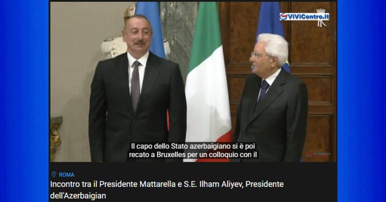 Incontro tra Mattarella e Ilham Aliyev, Presidente Azerbaigian – VIDEO