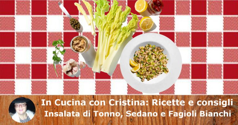 Insalata di Tonno, Sedano e Fagioli Bianchi fresca e nutriente