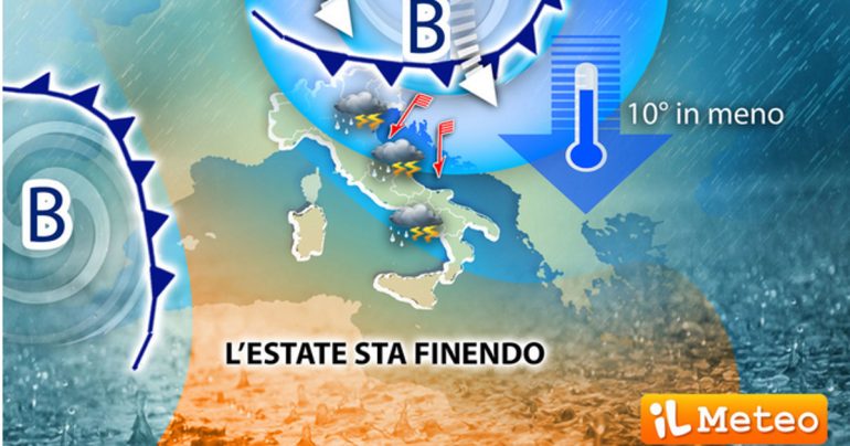 Meteo Nazionale 15-17 Settembre: l’Estate sta finendo, entro il Weekend temporali e 10°C in meno
